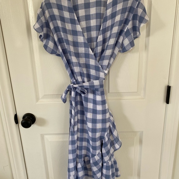 Rails Bridgette Periwinkle & White Wrap Dress Size Small - Picture 6 of 8